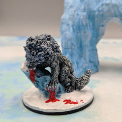 Winter Wolf - DND mini - EC3D Wintertide, Winter Miniature | Frost | Animal | Cold | 32mm | Snow | Arctic | Pathfinder | Large | Warg-1