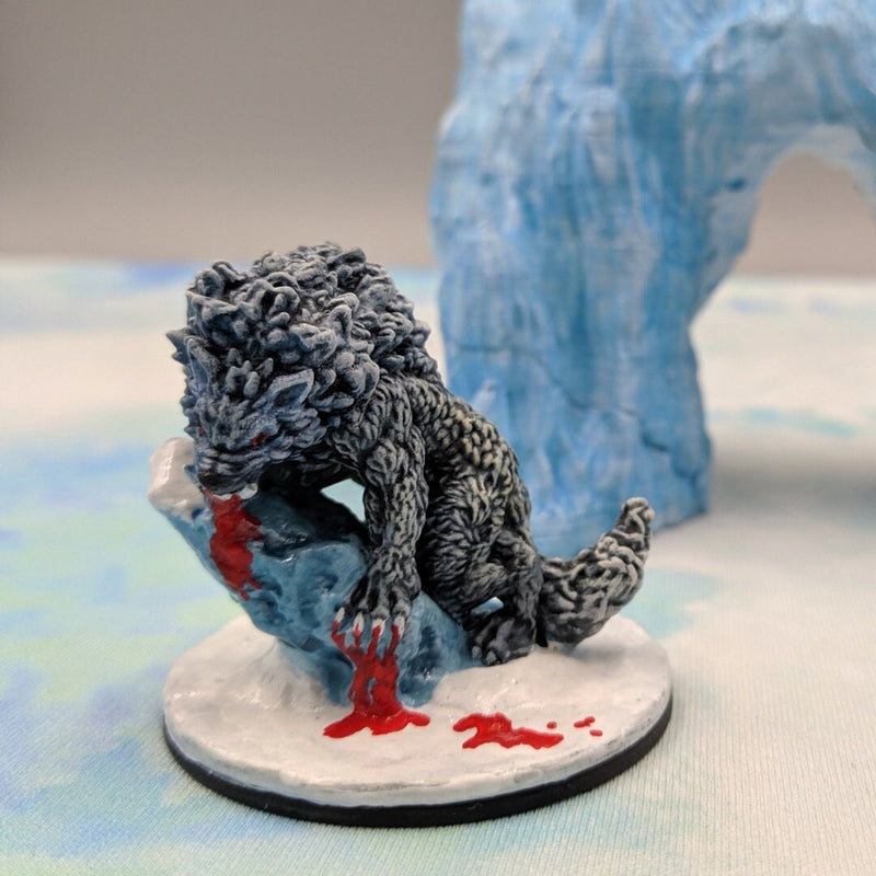 Winter Wolf - DND mini - EC3D Wintertide, Winter Miniature | Frost | Animal | Cold | 32mm | Snow | Arctic | Pathfinder | Large | Warg-1
