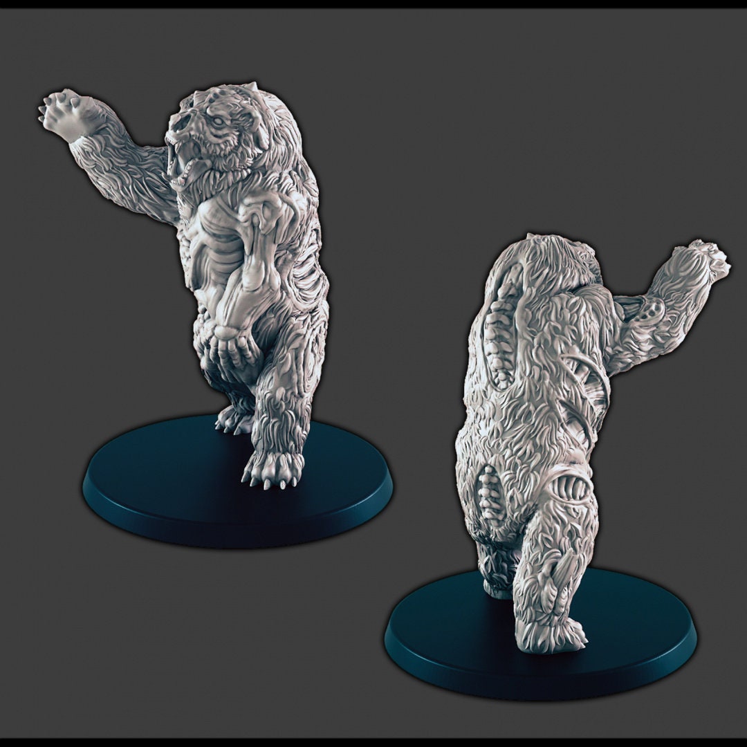 Undead Bear - DND mini - EC3D Wintertide, Winter Miniature | Bear | Animal | Cold | 32mm | Snow | Arctic | Pathfinder | Large Monster-2