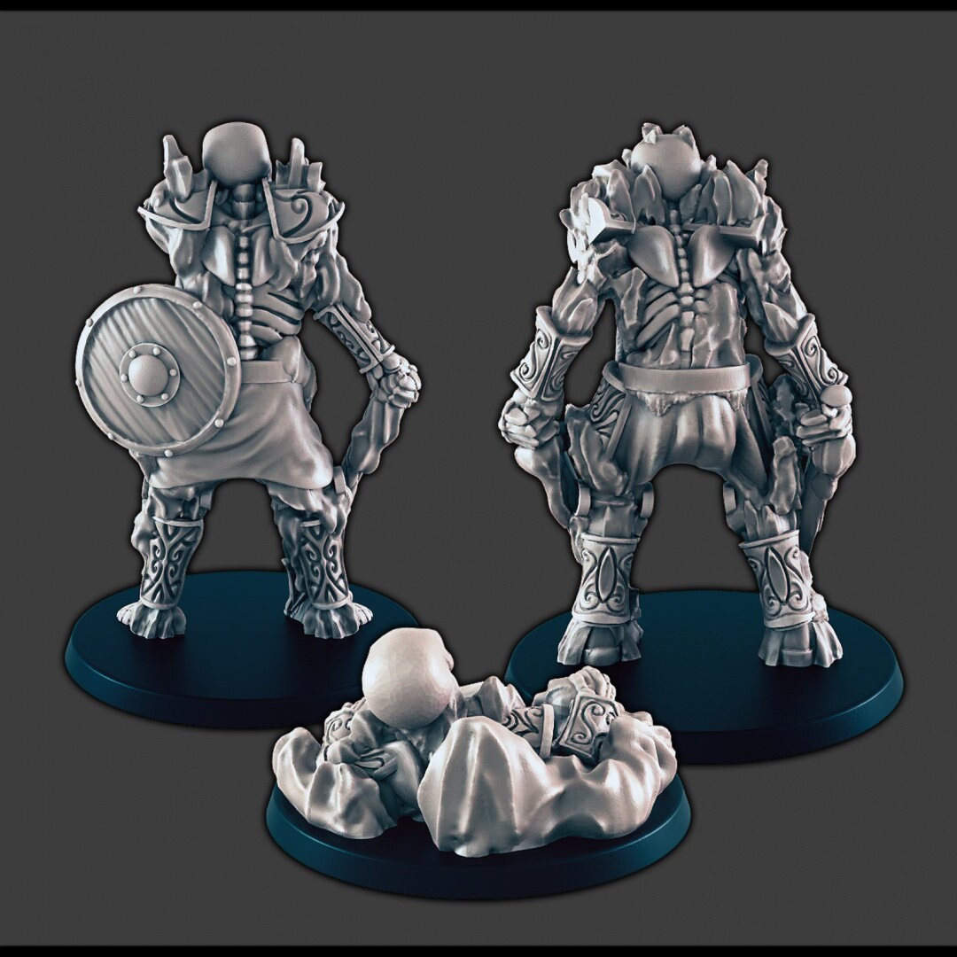 Frost / Frozen Skeletons - DND mini - EC3D Wintertide, Winter Miniature | Monster | Cold | 32mm | Snow | Arctic | Undead | Necromancer-2