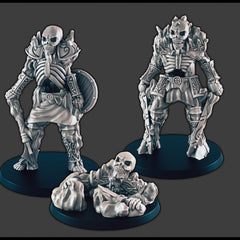Frost / Frozen Skeletons - DND mini - EC3D Wintertide, Winter Miniature | Monster | Cold | 32mm | Snow | Arctic | Undead | Necromancer-1