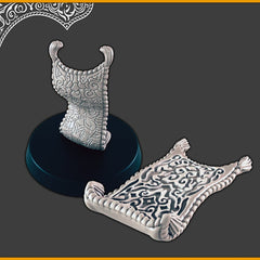 Magic Carpet  - DND mini, EC3D Scorching Sands, Desert Miniatures | Fl,ying Rug | Large | Enchanted | Eastern | Pathfinder | Oasis | Dunes-1