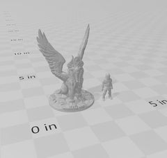 Sphynx  - DND mini, EC3D Scorching Sands, Desert Miniatures | Animal | Large | Cat | Egypt | Pathfinder | Oasis | Dunes-2