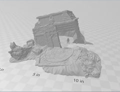 Sinking Tomb  - DND Terrain, EC3D Scorching Sands, Desert Miniatures | Temple | Sand  | Dunes | Scatter Scenery | Pathfinder | Wargaming-3