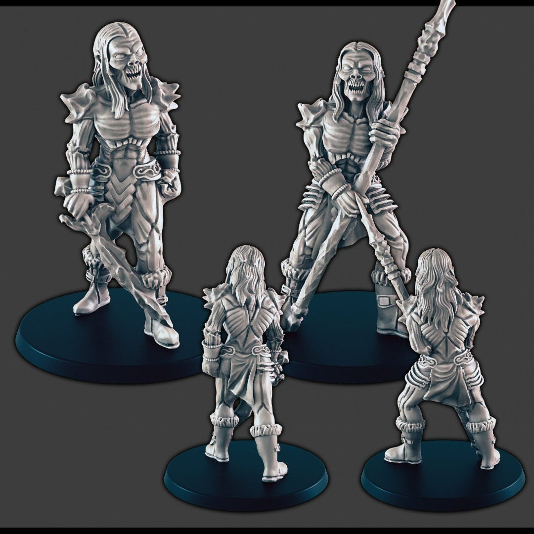 Frost Wights - DND mini - EC3D Wintertide, Winter Miniature | Skeleton | Undead | Lich | Ice | Lich | Minion | Snow | Arctic | Pathfinder |