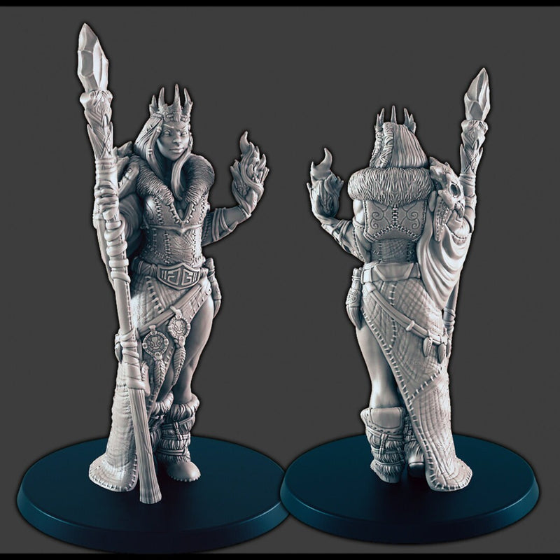 Frost Giants - DND mini - EC3D Wintertide, Winter Miniature | Male and Female | Giant | 5E 2E | Ice | Huge | Snow | Arctic | Pathfinder-2