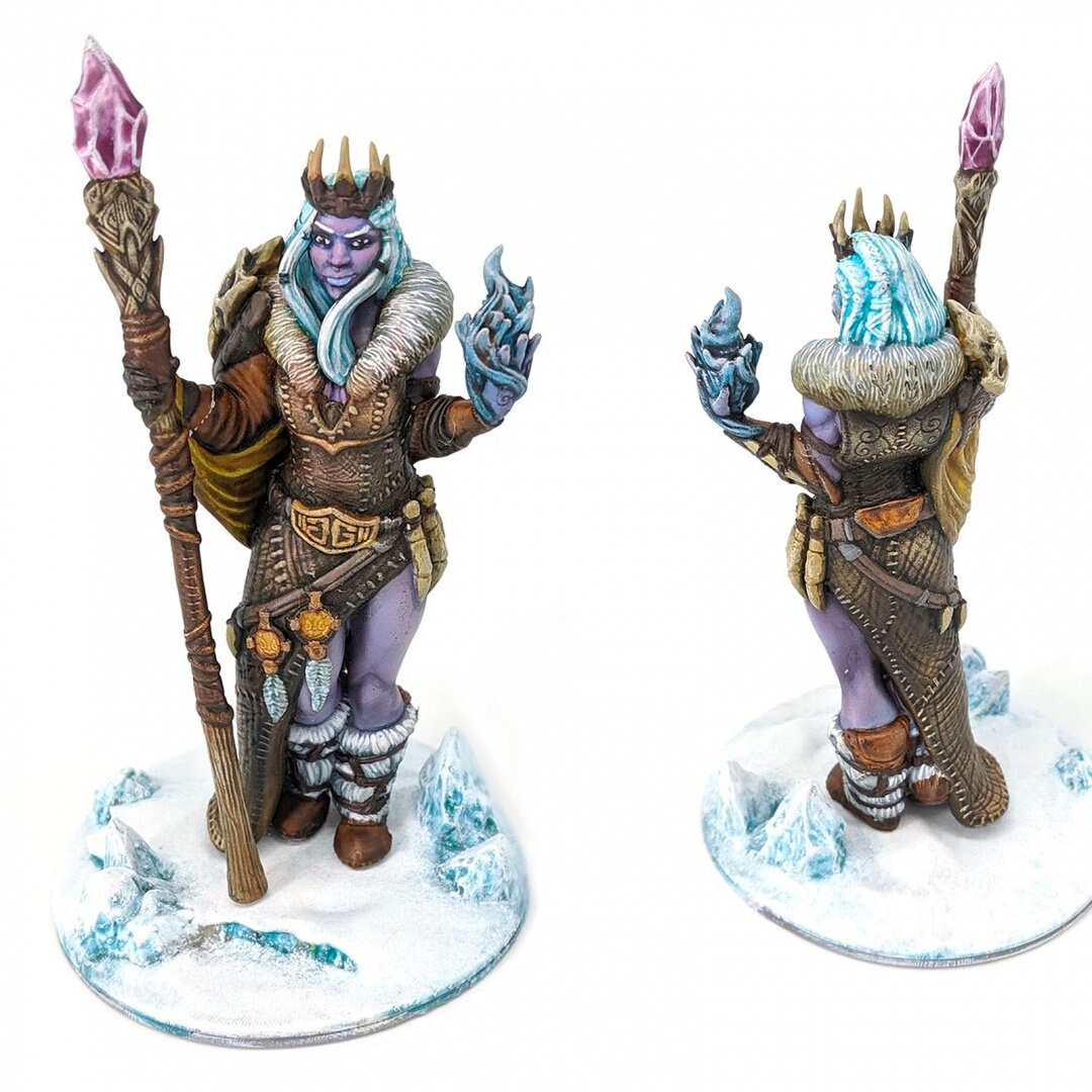 Frost Giants - DND mini - EC3D Wintertide, Winter Miniature | Male and Female | Giant | 5E 2E | Ice | Huge | Snow | Arctic | Pathfinder-3