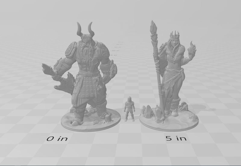 Frost Giants - DND mini - EC3D Wintertide, Winter Miniature | Male and Female | Giant | 5E 2E | Ice | Huge | Snow | Arctic | Pathfinder-6