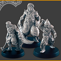 Desert Bandits / Marauders - DND mini - EC3D Scorching Sands, Desert Miniatures | Human | Sand | Eastern | Rogue | Fighter | Pathfinder-1