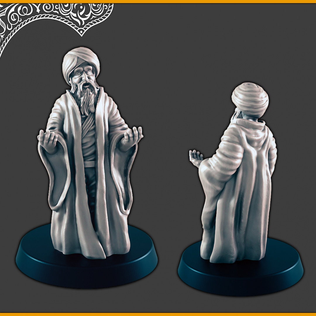 Desert Commoners / Streetfolk - DND mini - EC3D Scorching Sands, Desert Miniatures | Villager | Inn | Eastern | Female | Male | Beggar |-3