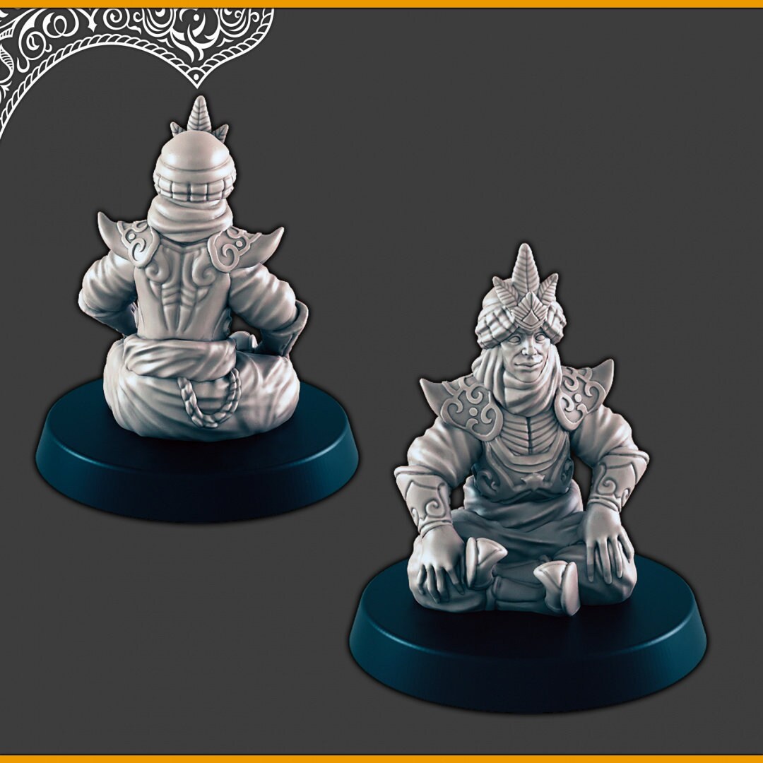 Desert Royals / Nobles -DND mini, EC3D Scorching Sands, Desert Miniatures | Commoner | Eastern | Prince | Princess | Sultan | Vizier | Human-2