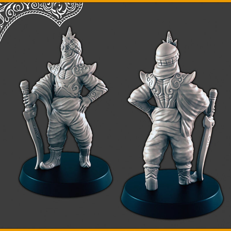 Desert Royals / Nobles -DND mini, EC3D Scorching Sands, Desert Miniatures | Commoner | Eastern | Prince | Princess | Sultan | Vizier | Human-4