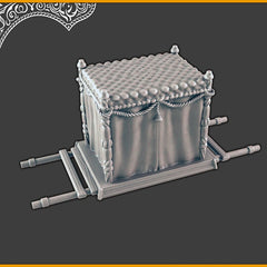 Desert Noble Lounging - DND mini, EC3D Scorching Sands, Desert Miniatures | Villager | Merchant | Shopkeeper | Sultan | Palanquin | Eastern-3