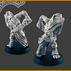 Snakefolk - DND mini, EC3D Scorching Sands, Desert Miniatures | Assassin | Beastmen | Monster | Bandit | Naga | Sorceress | Lamia | Fighter-3