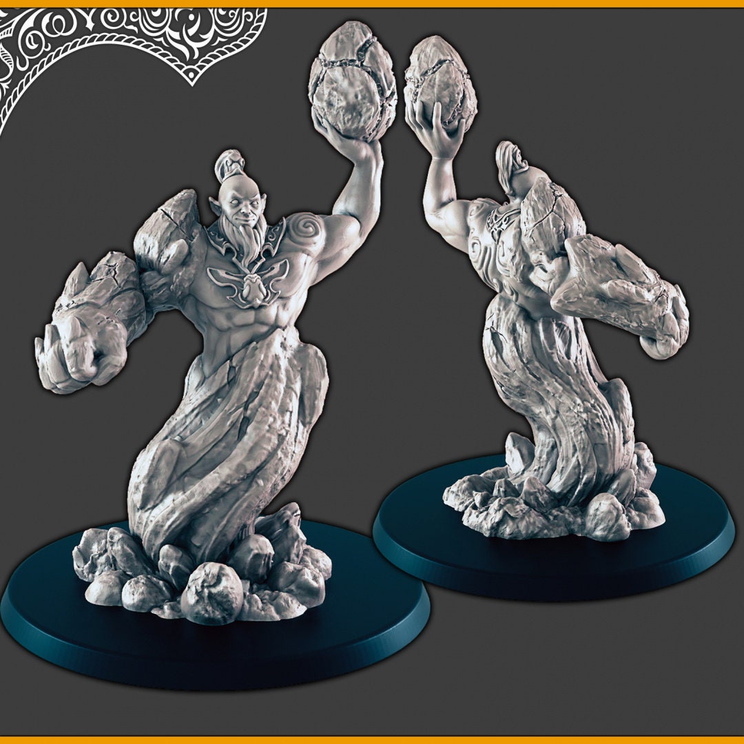 Elemental Djinn - DND mini, EC3D Scorching Sands, Desert Miniatures | Fire | Earth | Water | Air | Genie | Sand | Eastern | Djinni-5