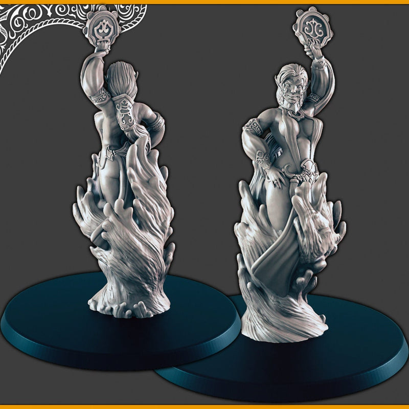 Elemental Djinn - DND mini, EC3D Scorching Sands, Desert Miniatures | Fire | Earth | Water | Air | Genie | Sand | Eastern | Djinni-3