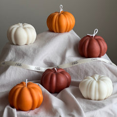 Handmade Autumn Pumpkin Soy Wax Candle: Halloween Decor-4