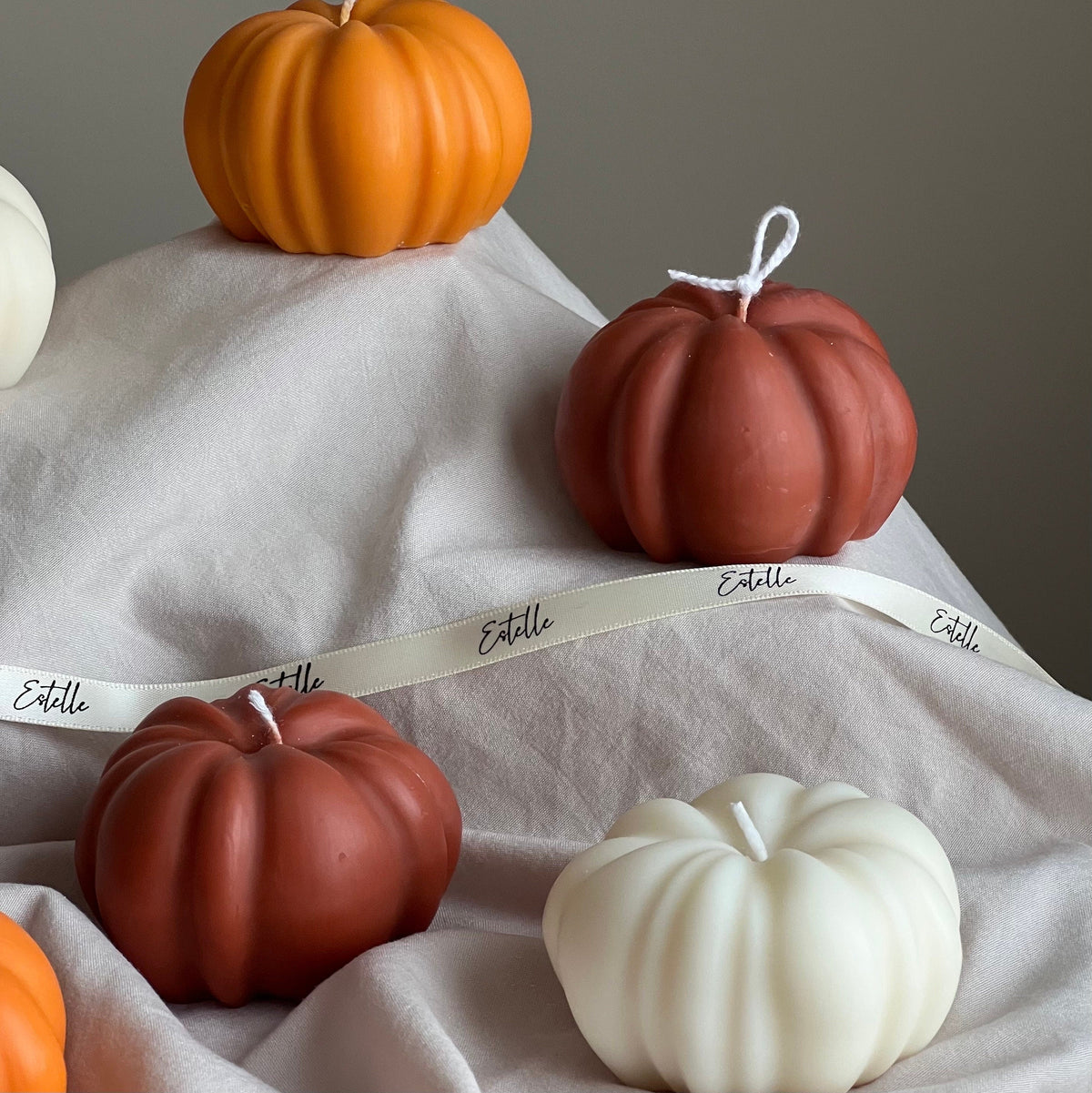 Handmade Autumn Pumpkin Soy Wax Candle: Halloween Decor-5