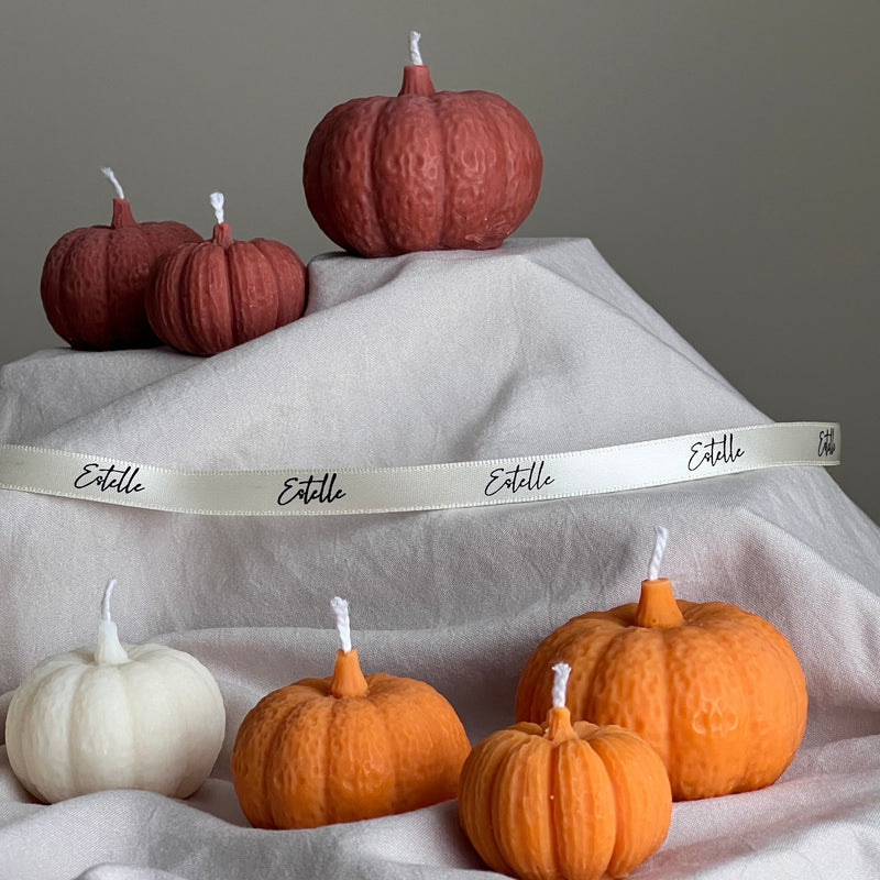 Handmade Pumpkin Soy Wax Candle Set: Autumn Decor-4