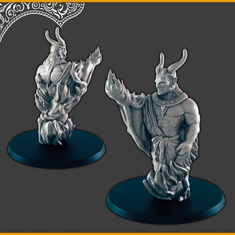 Efreeti -  DND mini, EC3D Scorching Sands, Desert Miniatures | Elemental | Fire | Oasis | Arabian | Dunes | Genie | Djinn | Dao-1