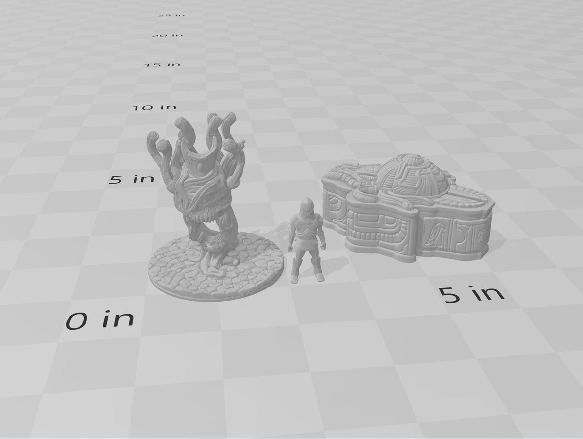 Undead / Mummy Eye Beast - DND mini, EC3D Scorching Sands, Desert Miniatures | Beholder | Spectator | Large | Lich | Eastern | Pathfinder-3