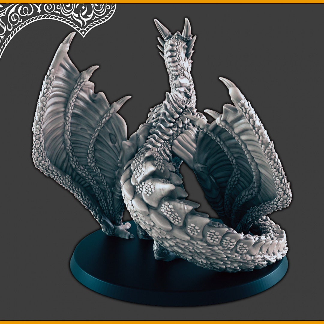 Wyvern mini - DND mini, EC3D Scorching Sands, Desert Miniatures | Dragon | Oasis | Huge | Lich | Eastern | Pathfinder-4