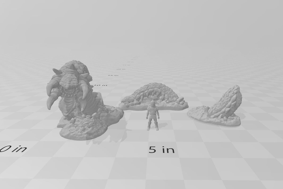 Sand Worm - DND mini, EC3D Scorching Sands, Desert Miniatures | Wyrm | Huge | Tunnel | Boss | Eastern | Pathfinder | Legendary-3
