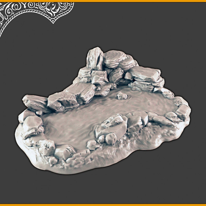 Desert Oasis - DND Terrain, EC3D Scorching Sands, Desert Miniatures | Eastern | Sand | Dunes | Scatter Scenery | Pathfinder | Wargaming-1