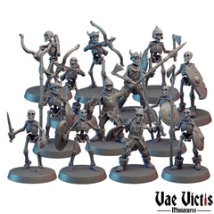 Skeleton Warband 28mm mini set - Vae Victis Miniatures | DnD | Undead | Monster| Necromancer | Pathfinder | TTRPG | Wargaming | Frostgrave-1