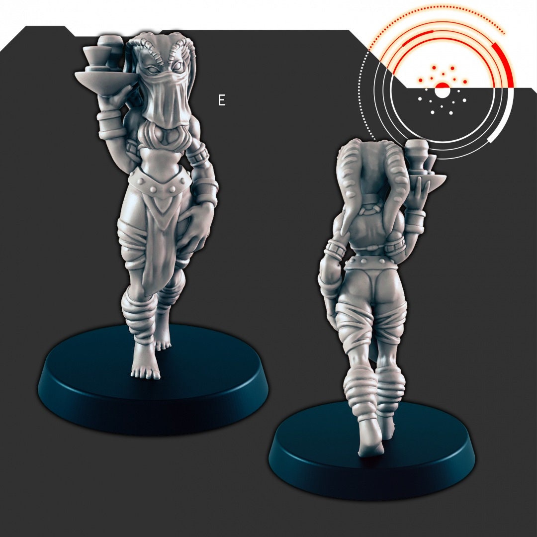 Sci-Fi Cantina Crew mini set - EC3D | Legion | Cyberpunk | Starfinder | Scifi | Futuristic | Cybernetic | Alien | Male | Female-6