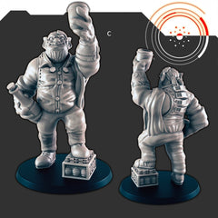 Sci-Fi Cantina Crew mini set - EC3D | Legion | Cyberpunk | Starfinder | Scifi | Futuristic | Cybernetic | Alien | Male | Female-4