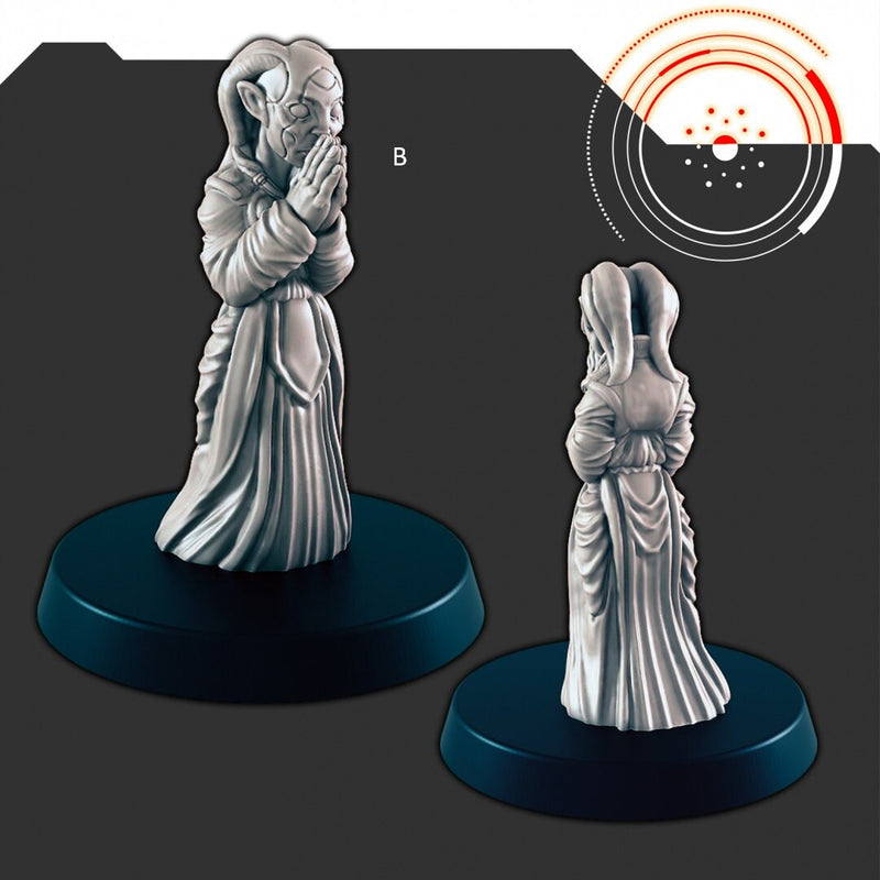 Sci-Fi Religious Alien Zealots mini set - EC3D | Legion | Cyberpunk | Starfinder | Scifi | Futuristic | Alien | Male | Female-3
