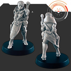 Sci-Fi Badass Ladies mini set - EC3D | Legion | Cyberpunk | Starfinder | Scifi | Cybernetic | Alien | Human | Female | Rogue | Bandit-2