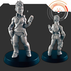 Sci-Fi Badass Ladies mini set - EC3D | Legion | Cyberpunk | Starfinder | Scifi | Cybernetic | Alien | Human | Female | Rogue | Bandit-6