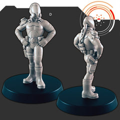 Sci-fi Explorers and Scientists mini set - EC3D | Legion | Cyberpunk | Starfinder | Scifi | Futuristic | Cybernetic | Space | Male | Female-6
