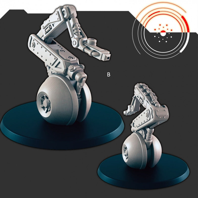 Sci-fi Factory and Repair Bots mini set - EC3D | Legion | Cyberpunk | Starfinder | Scifi | Futuristic | Robot | Drone | Repair | Mechanical-3