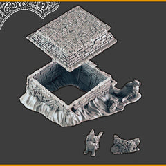 Sinking Tomb  - DND Terrain, EC3D Scorching Sands, Desert Miniatures | Temple | Sand  | Dunes | Scatter Scenery | Pathfinder | Wargaming-2