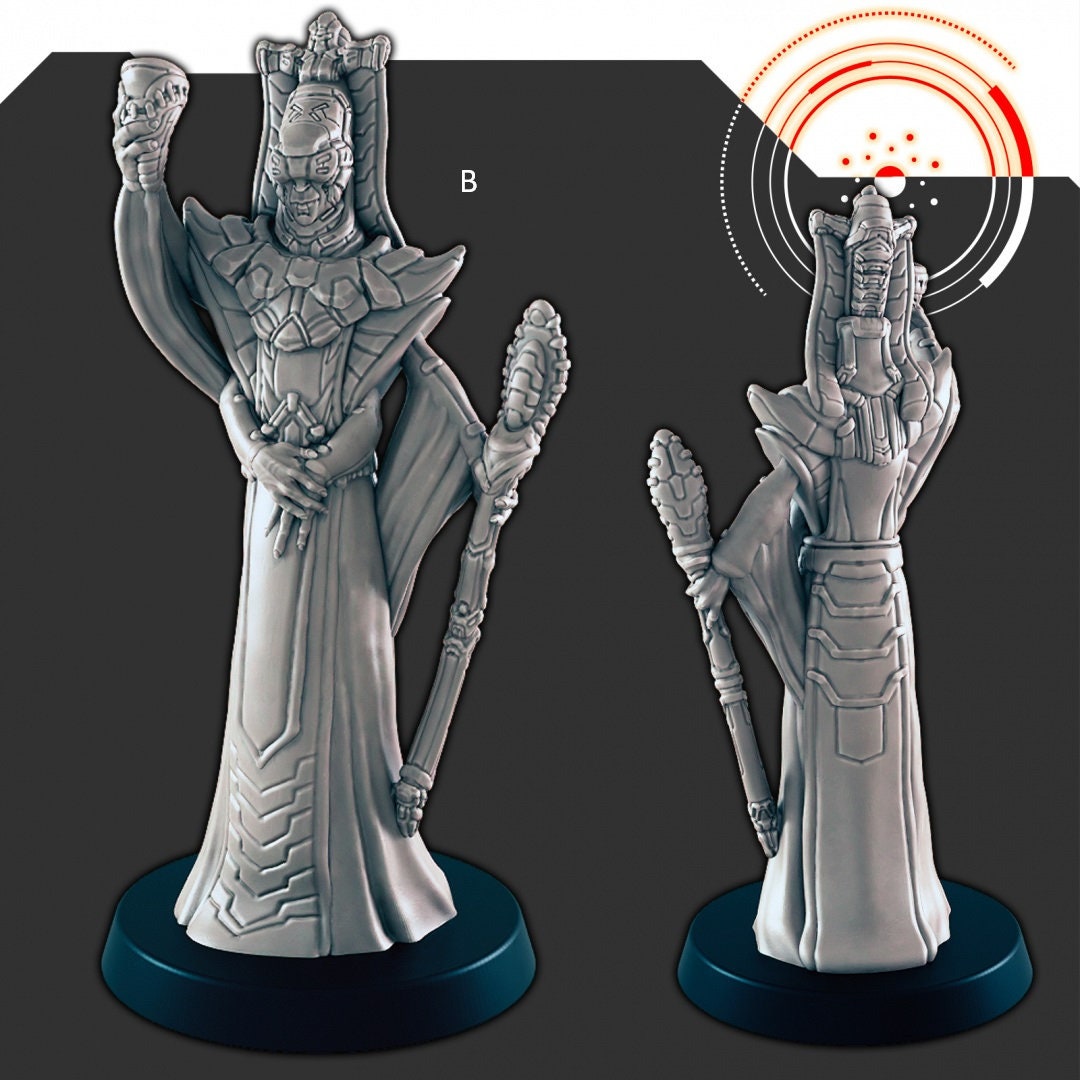 Sci-Fi Galactic Council mini set - EC3D | Legion | Cyberpunk | Starfinder | Scifi | Alien | Futuristic | Cybernetic | Human | Male | Female-3
