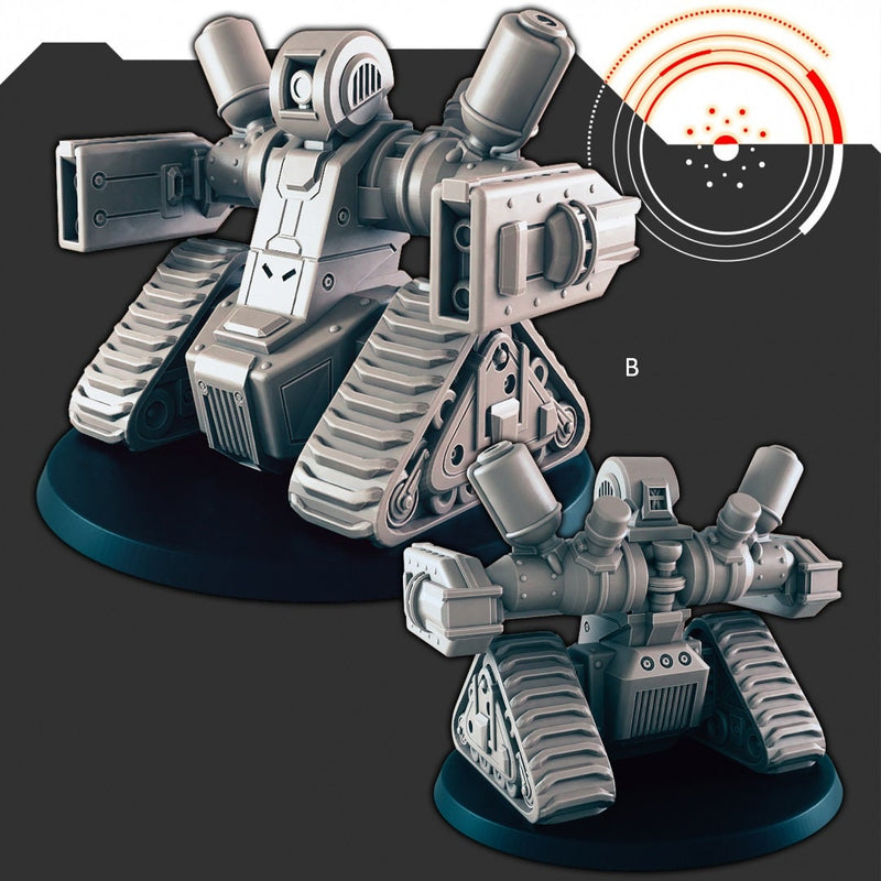 Sci-fi Large Bots mini set - EC3D | Legion | Cyberpunk | Starfinder | Scifi | Futuristic | Cybernetic | Space | Assault Bot | Spider-3