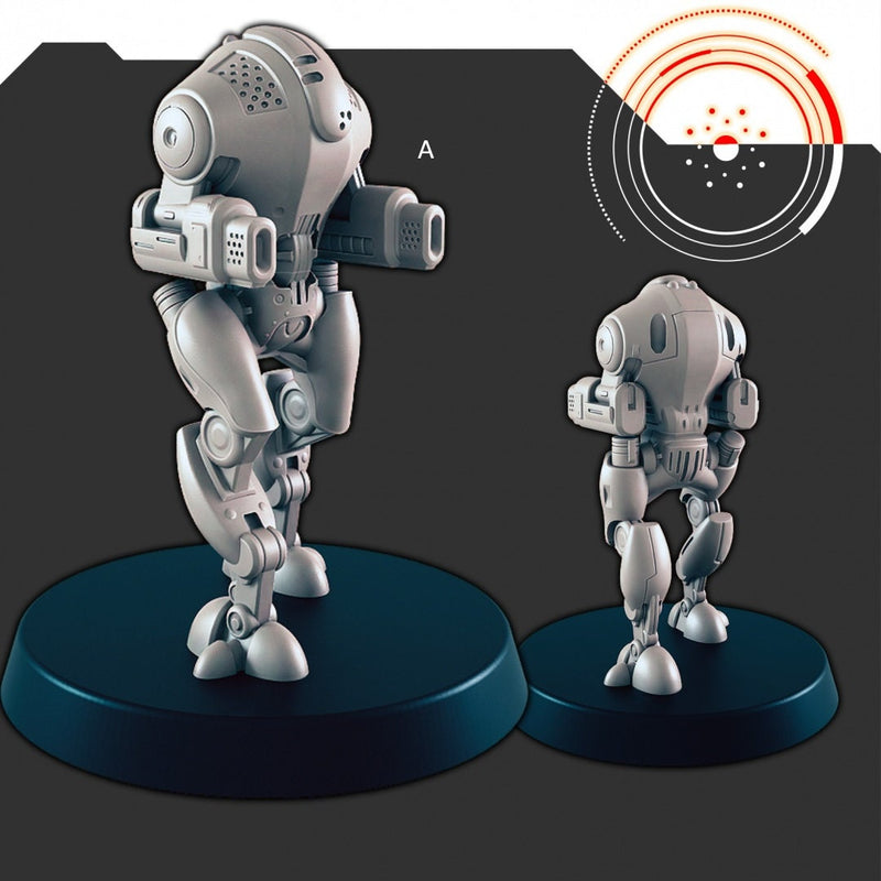 Sci-fi Large Bots mini set - EC3D | Legion | Cyberpunk | Starfinder | Scifi | Futuristic | Cybernetic | Space | Assault Bot | Spider-2