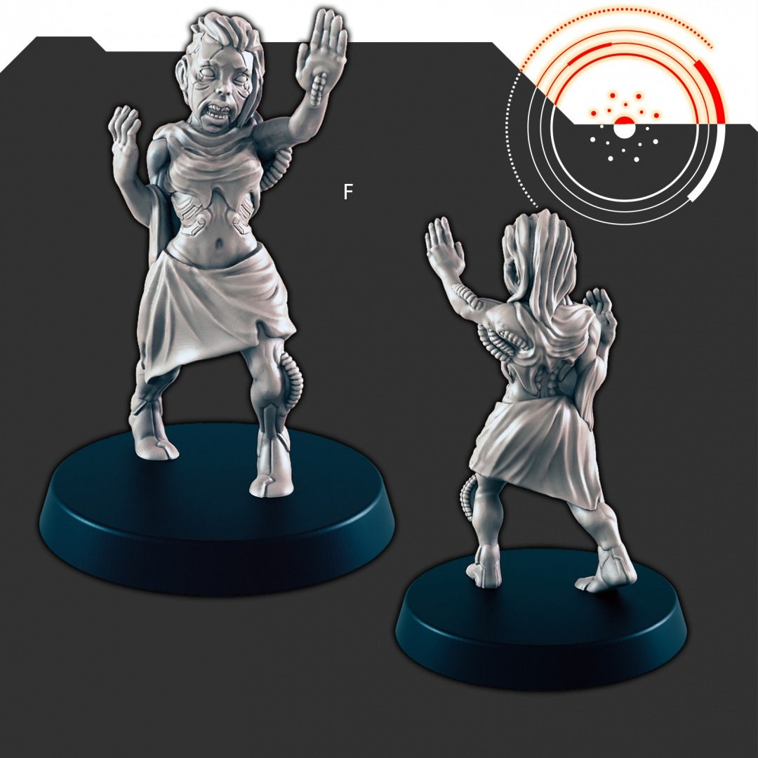 Sci-Fi Alien Hive mini set - EC3D | Legion | Cyberpunk | Starfinder | Scifi | Futuristic | Cybernetic | Alien Hive | Male | Female |Infected-7