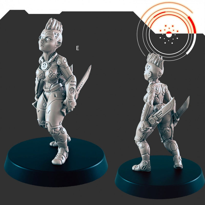 Sci-fi TITUS X mini set - EC3D | Legion | Cyberpunk | Starfinder | Scifi | Futuristic | Cybernetic | Alien | Human | Male | Female | Robot-6