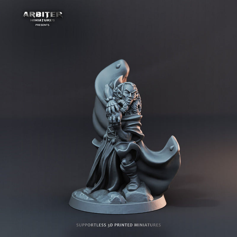 DnD Miniature Party Set 7 - 28mm Adventuring Group - Sorcerer | Fighter | Paladin | Rogue | Barbarian | Pathfinder 2E | DnD 5E | Mini Set-6
