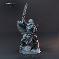 DnD Miniature Party Set 8 - 28mm Adventuring Group - Necromancer | Barbarian | Cleric | Rogue | Bard | Pathfinder 2E | DnD 5E | Mini Set-6