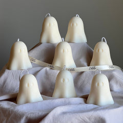 Handmade Halloween Ghost Candle | Sculptural Soy Wax Home Decor-1