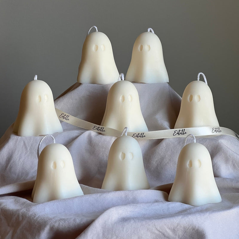 Handmade Halloween Ghost Candle | Sculptural Soy Wax Home Decor-1