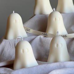 Handmade Halloween Ghost Candle | Sculptural Soy Wax Home Decor-2