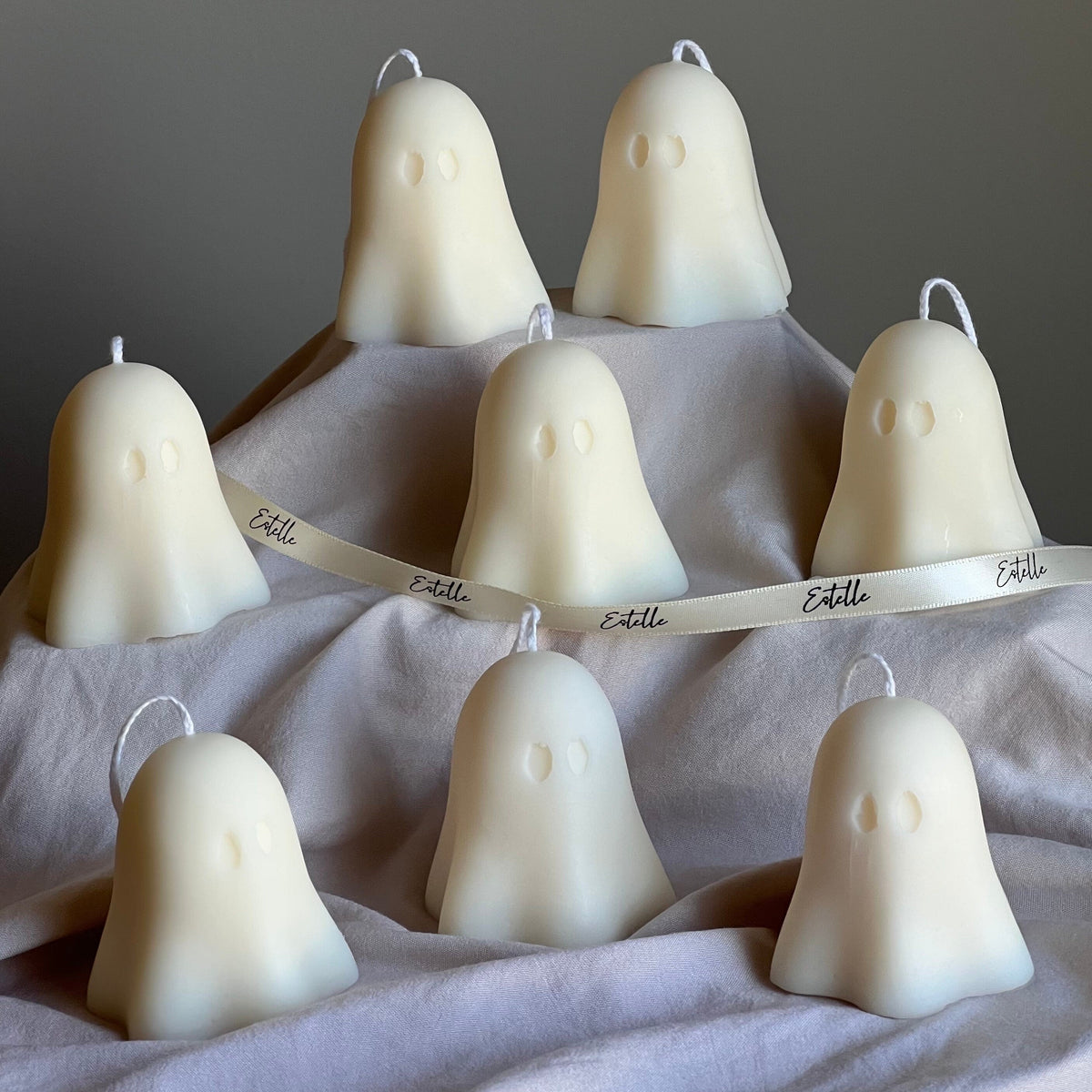 Handmade Halloween Ghost Candle | Sculptural Soy Wax Home Decor-5