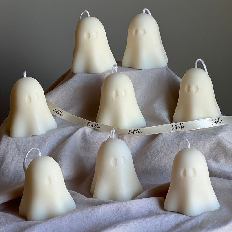 Handmade Halloween Ghost Candle | Sculptural Soy Wax Home Decor-5