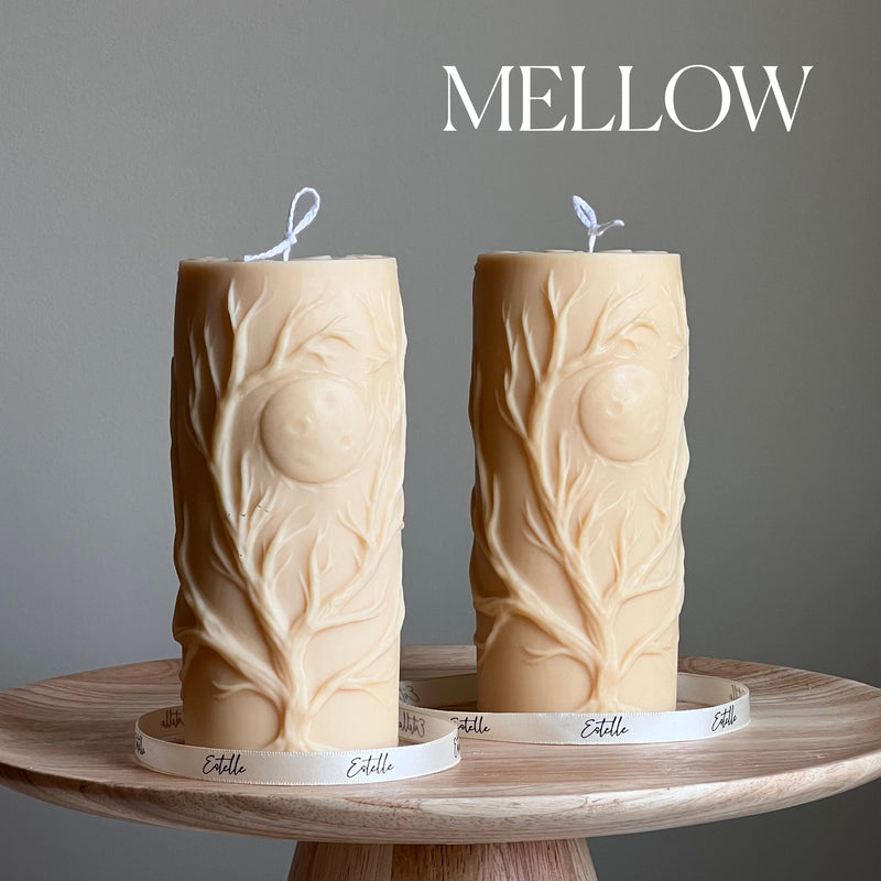 Sculptural Tree Candle | Soy Wax Pillar-4